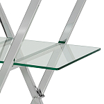 Стеллаж со стеклянными полками на стальном каркасе X-ray варинант исполнения - 4 | Loft Concept в Липецке