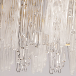 Люстра круглая с прозрачными стержнями разной длины Textured Glass Chandelier варинант исполнения - 8 | Loft Concept в Липецке