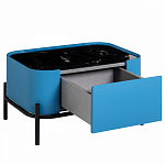 Тумба прикроватная чёрно-голубая с  ящиком Blue Cabinet варинант исполнения - 2 | Loft Concept в Липецке