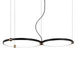 Люстра подвесная светодиодная черный металл Ring Horizontal варинант исполнения - 8 | Loft Concept в Липецке