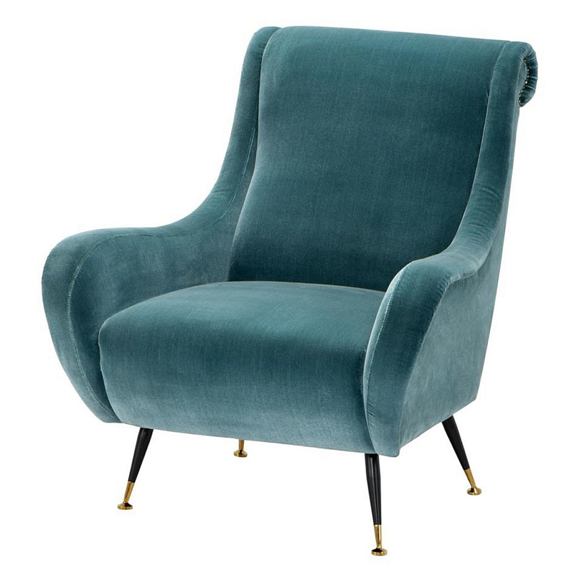 Кресло для гостиной Giardino Chair turquoise бирюзовый вельвет Бирюзовый Черный Латунь Кресло для гостиной Giardino Chair turquoise бирюзовый вельвет Бирюзовый Черный Латунь в Липецке | Loft Concept