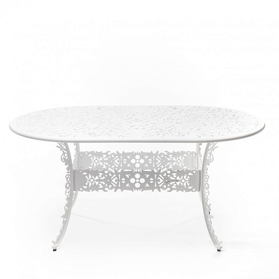Обеденный стол Industry Collection ALUMINIUM OVAL TABLE – WHITE Обеденный стол Industry Collection ALUMINIUM OVAL TABLE – WHITE