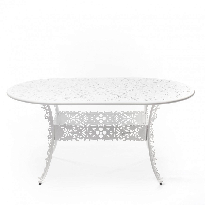 Обеденный стол Industry Collection ALUMINIUM OVAL TABLE – WHITE Белый в Липецке | Loft Concept 