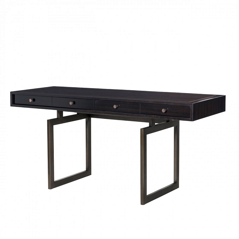 Рабочий стол Eichholtz Desk Executive Темная бронза Черный Коричневый Рабочий стол Eichholtz Desk Executive Темная бронза Черный Коричневый в Липецке | Loft Concept
