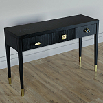 Дизайнерский Письменный стол Elsa Dreams Black с тремя ящиками варинант исполнения - 3 | Loft Concept в Липецке