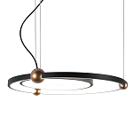 Люстра подвесная светодиодная черный металл Ring Horizontal варинант исполнения - 1 | Loft Concept в Липецке