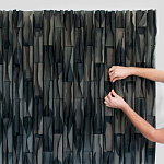 Современное Объемное Панно на стену Horizontal rhythmic waves варинант исполнения - 2 | Loft Concept в Липецке