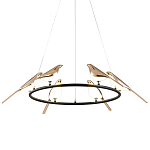 Подвесной светильник с декором в виде птиц Birds Ring Hanging Lamp варинант исполнения - 1 | Loft Concept в Липецке
