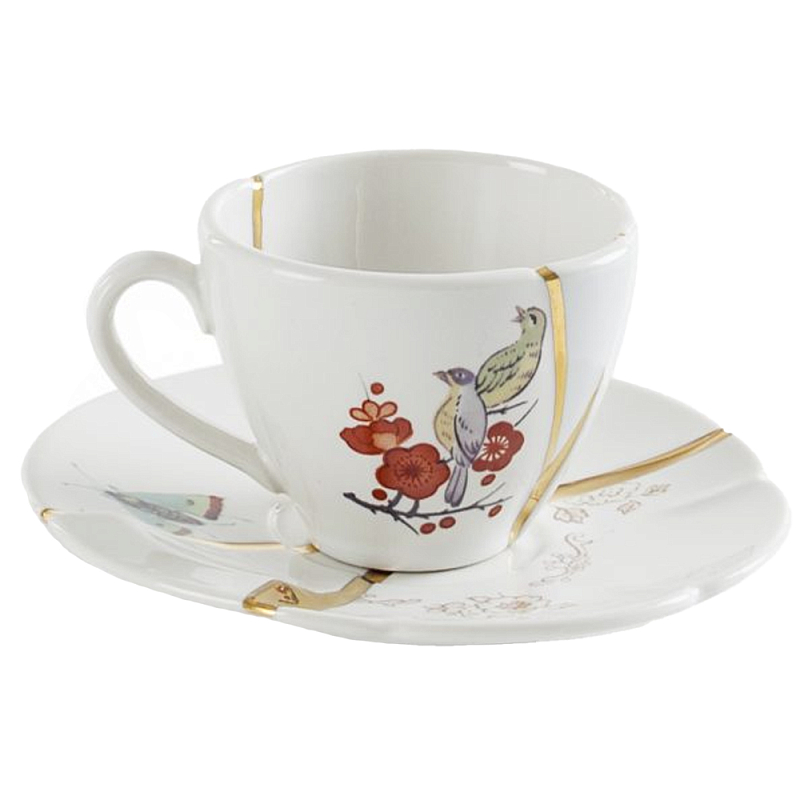 Кофейная пара Seletti Kintsugi Белый Золотой Мульти Кофейная пара Seletti Kintsugi Белый Золотой Мульти в Липецке | Loft Concept