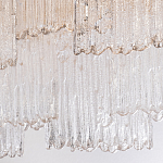 Люстра подвесная прямоугольная из рифленого стекла Fluted Glass Chandelier варинант исполнения - 1 | Loft Concept в Липецке