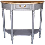 Полукруглая консоль в стиле прованс серая Margery Provence Grey Console варинант исполнения - 1 | Loft Concept в Липецке