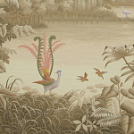 Обои ручная роспись Le Brésil Amarelo Sepia варинант исполнения - 3 | Loft Concept в Липецке