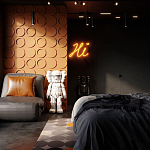 Гипсовая 3D панель с принтографией PM-105 варинант исполнения - 1 | Loft Concept в Липецке