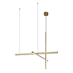 Люстра с 3-мя  пересекающимися цилиндрическими плафонами на тонких тросах Trumpet tube варинант исполнения - 2 | Loft Concept в Липецке