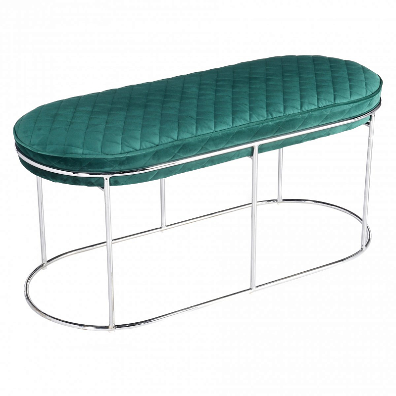 Банкетка Bench Emerald Серебряный Изумрудный Банкетка Bench Emerald Серебряный Изумрудный в Липецке | Loft Concept