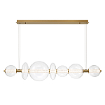 Подвесной светильник линейный с прозрачными стеклянными шарами разного диаметра Eurofase варинант исполнения - 11 | Loft Concept в Липецке