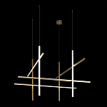 Люстра с 8-ю пересекающимися цилиндрическими плафонами на тонких тросах Trumpet tube варинант исполнения - 7 | Loft Concept в Липецке