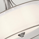 Люстра подвесная с двойным круглым плафоном из органзы и матового стекла Kichler варинант исполнения - 3 | Loft Concept в Липецке