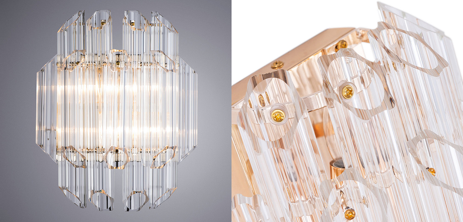 Бра Hexagon Tube Light Crystal wall lamp Бра Hexagon Tube Light Crystal wall lamp - Loft-Concept в Липецке