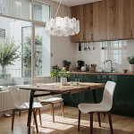 Люстра круглая с подвесными прямоугольными пластинами из стекла Glacier Panels варинант исполнения - 11 | Loft Concept в Липецке