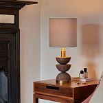 Настольная лампа с белым цилиндрическим абажуром на фигурном основании из полусфер Bewitchment варинант исполнения - 1 | Loft Concept в Липецке