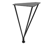 Стол журнальный c коричневой круглой столешницей на четырех черных ножках Charm Coffee Table варинант исполнения - 3 | Loft Concept в Липецке