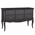 Консоль черная из массива бука с ящиками в стиле прованс Black Provence варинант исполнения - 1 | Loft Concept в Липецке