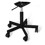 Стул с мягкой бирюзовой обивкой из велюра и подъемно-поворотным механизмом на черных колесиках Harper Turquoise варинант исполнения - 3 | Loft Concept в Липецке