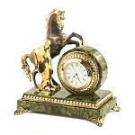 Часы настольные бронзовые с декором в виде коня Horse Stone Clock варинант исполнения - 4 | Loft Concept в Липецке