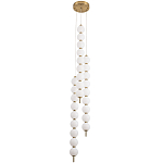 Подвесной светильник с плафонами в виде шаров из акрила Pearls Suspension Brass Cascade Hanging Lamp варинант исполнения - 1 | Loft Concept в Липецке