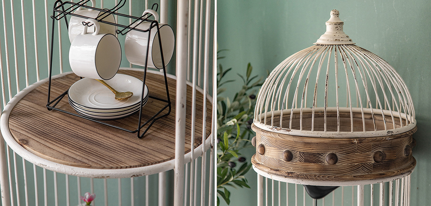 Стеллаж клетка Cage Rack White Provence Стеллаж клетка Cage Rack White Provence - Loft-Concept в Липецке