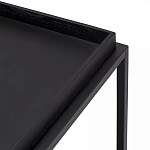 Тумба чёрная на колёсах Cabinet on Wheels варинант исполнения - 4 | Loft Concept в Липецке