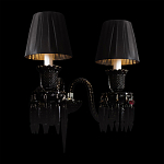 Бра с двумя черными абажурами и декоративными подвесками Lustre Reverie варинант исполнения - 3 | Loft Concept в Липецке