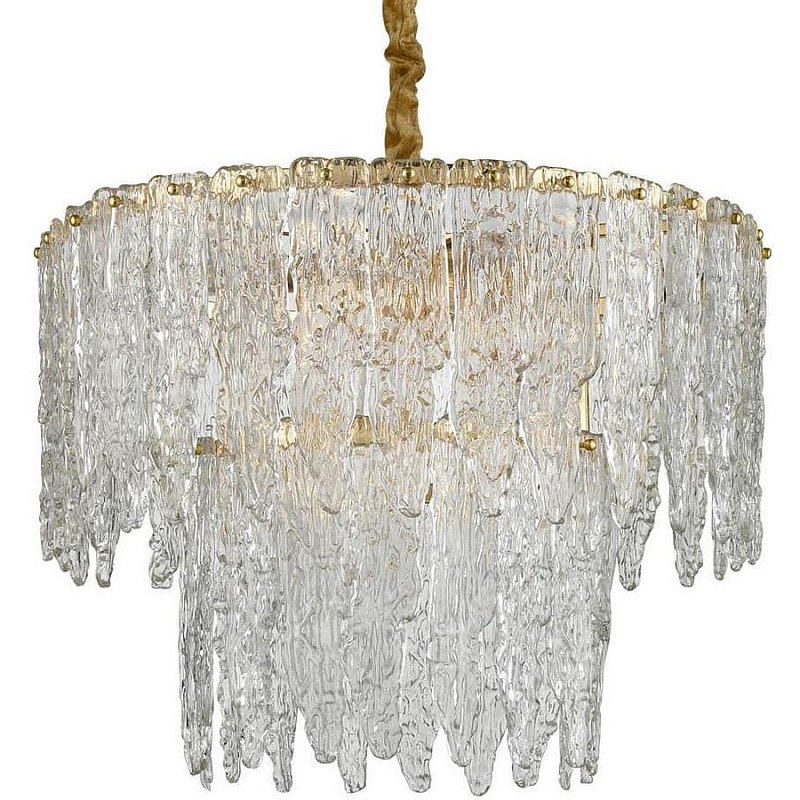 Люстра Cold Heart Chandelier two Золотой Прозрачное Стекло в Липецке | Loft Concept 