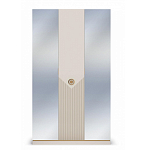 Шкаф трёхдверный с 2-мя зеркальными дверками Satin Furniture варинант исполнения - 3 | Loft Concept в Липецке