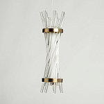 Подвесной светильник с цилиндрическим плафоном из прозрачных стеклянных трубок Nembus варинант исполнения - 5 | Loft Concept в Липецке