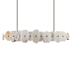 Подвесной светильник с фигурными элементами из белого алебастра Cryptocrystalline Stone варинант исполнения - 7 | Loft Concept в Липецке
