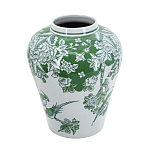 Ваза с зелеными цветочными и птичьими мотивами Vase Inspired by Nature варинант исполнения - 2 | Loft Concept в Липецке
