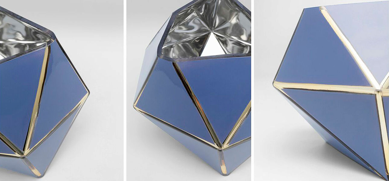 Ваза голубая Geometric projection Ваза голубая Geometric projection - Loft-Concept в Липецке