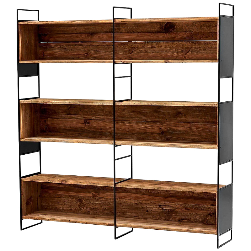 Стеллаж Coste Industrial Oak Rack Черный Древесина Стеллаж Coste Industrial Oak Rack Черный Древесина в Липецке | Loft Concept