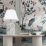 Настольная лампа цилиндрическая с цветочной росписью Lamp Flower Painting варинант исполнения - 6 | Loft Concept в Липецке