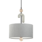 Люстра с серым тканевым плафоном Flourish варинант исполнения - 1 | Loft Concept в Липецке