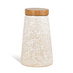 Керамический столик с деревянной столешницей "Пешка" варинант исполнения - 6 | Loft Concept в Липецке