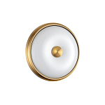 Бра круглое с матовым стеклянным плафоном и металлической окантовкой Soft Halo варинант исполнения - 3 | Loft Concept в Липецке