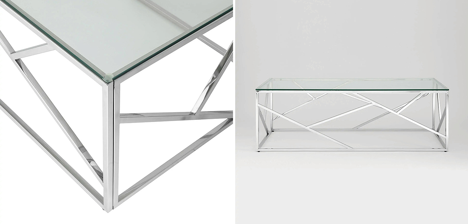 Столик кофейный Geometry Serene Phoenix Silver Столик кофейный Geometry Serene Phoenix Silver - Loft-Concept в Липецке
