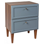 Тумба прикроватная серая из массива бука с 2-мя ящиками Wenge Light варинант исполнения - 1 | Loft Concept в Липецке