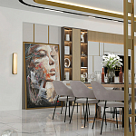 Бра в металлическом корпусе с рассеивателем из бежевого алебастра Cryptocrystalline Stone варинант исполнения - 2 | Loft Concept в Липецке