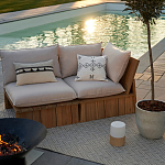 Уличное кресло из массива акации Trivett Wooden Chair варинант исполнения - 9 | Loft Concept в Липецке