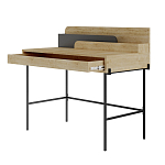 Стол письменный с выдвижным ящиком цвета древесины LEILA WORKING TABLE OAK ANTHRACITE варинант исполнения - 1 | Loft Concept в Липецке