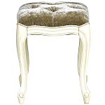 Пуф из массива дерева с велюровой обивкой Lefevre French Seating варинант исполнения - 2 | Loft Concept в Липецке